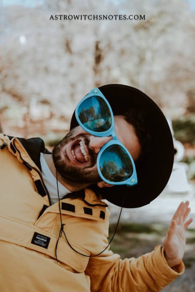 Funny and smart person on an image.