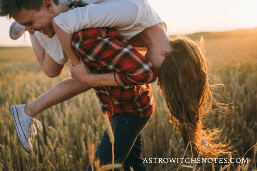A pinnable image about a young couple who are happy with each other.
