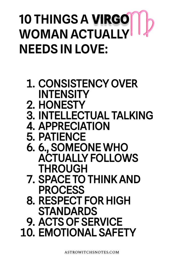Virgo woman in love needs - top 10