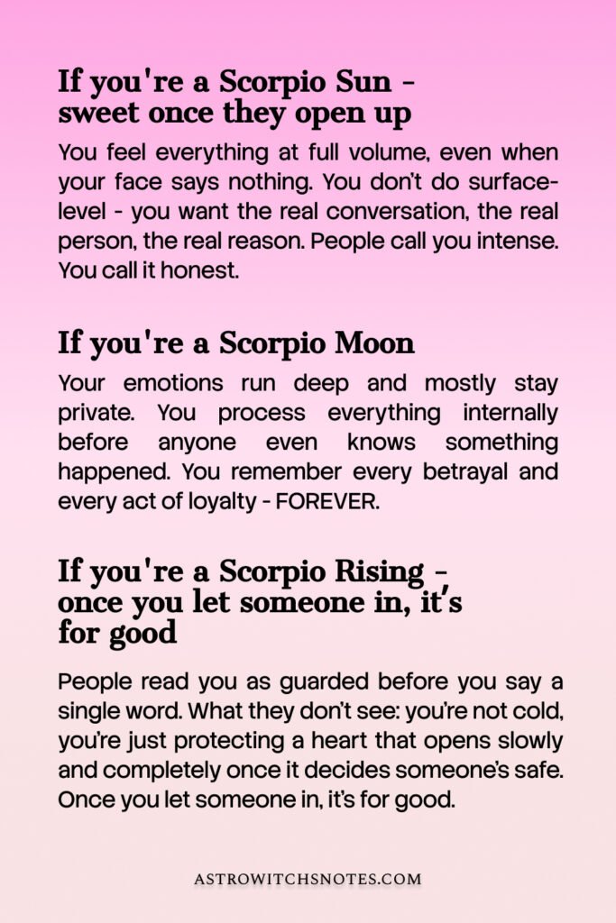 Scorpio Sun, Scorpio Moon and Scorpio Rising sign explained