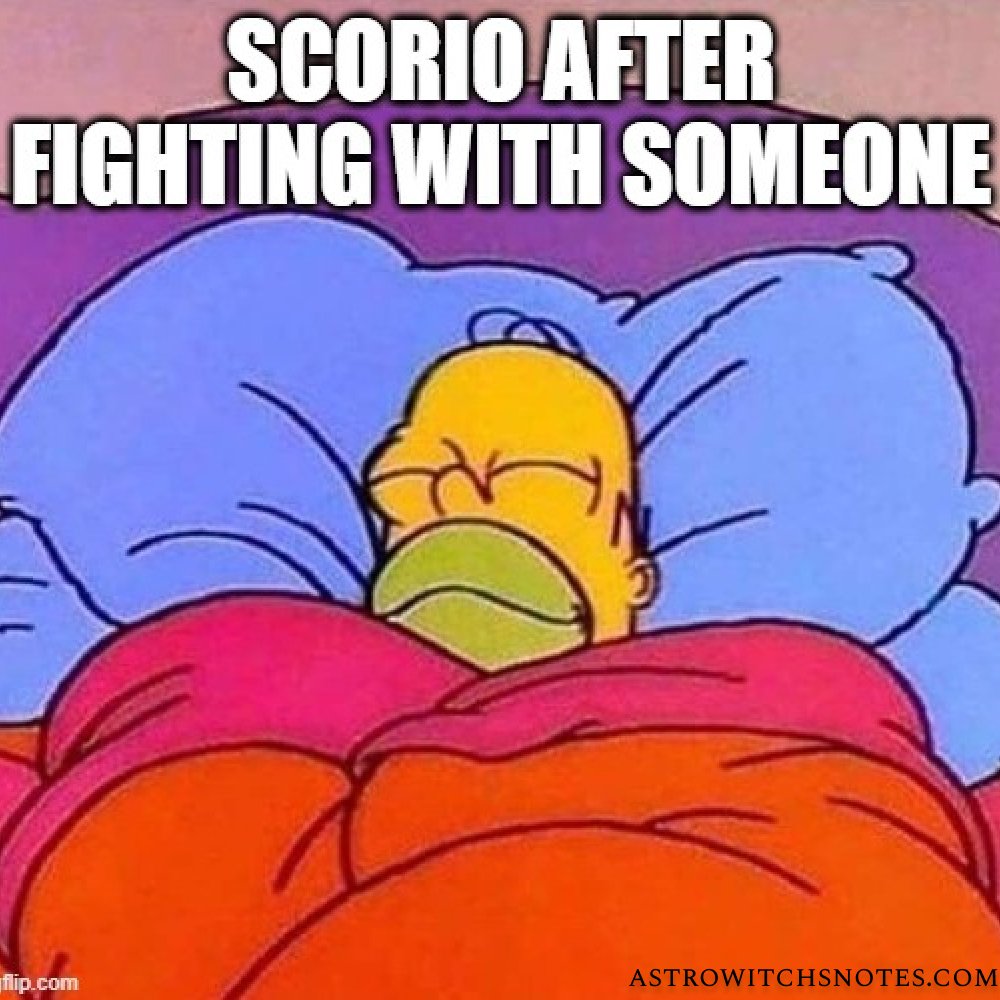 scorpio meme about fighting with someone - astrology meme