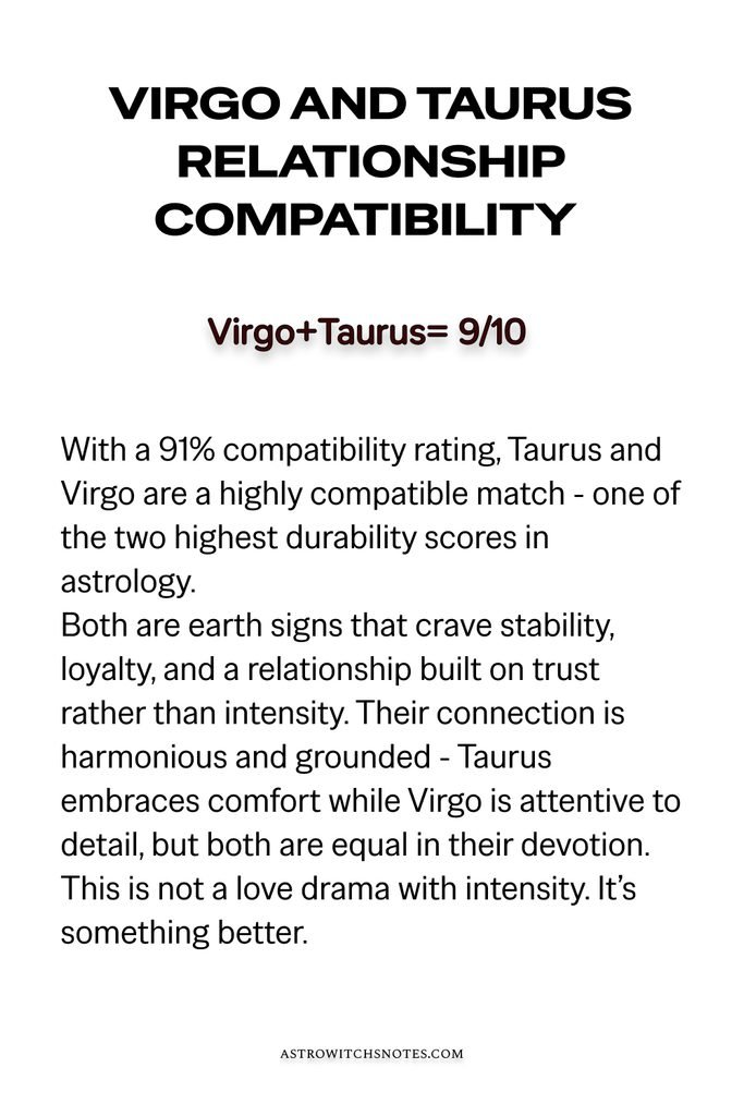 taurus and virgo compatibilití